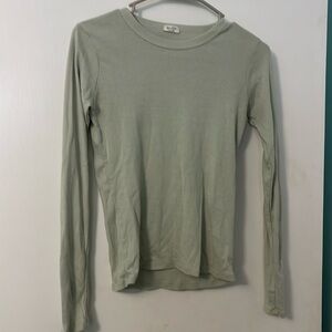 Long sleeve, slim fit, light sage, t shirt